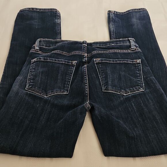 H&M Women's High-Rise Denim Jeans Dark Blue Washed Size 4 - Picture 15 of 16